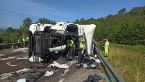 Accidente declarado siniestro en autopista